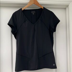 XL Athleta Women's Black V-Neck Top